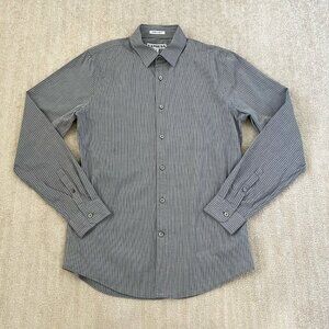 Express Stripe Extra Slim Fit Cotton Long Sleeve Button Up Shirt M 15-15.5